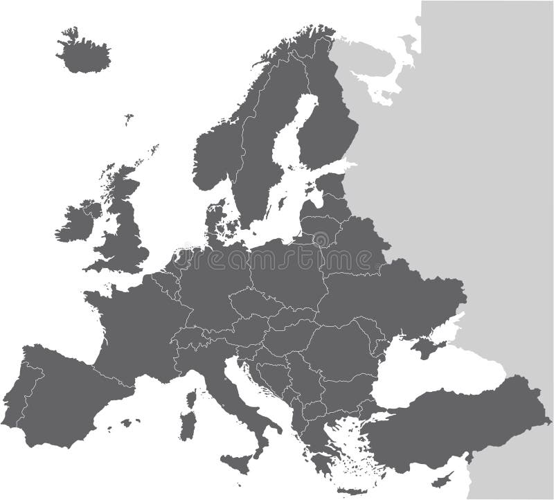 Europa översiktsvektor