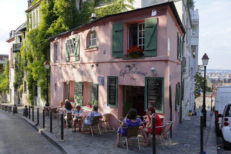 Europe France Paris  Montmartre La Maison Rose French 