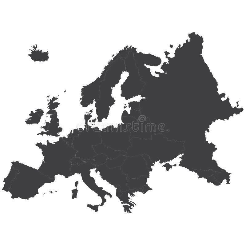 Europe map vector illustration