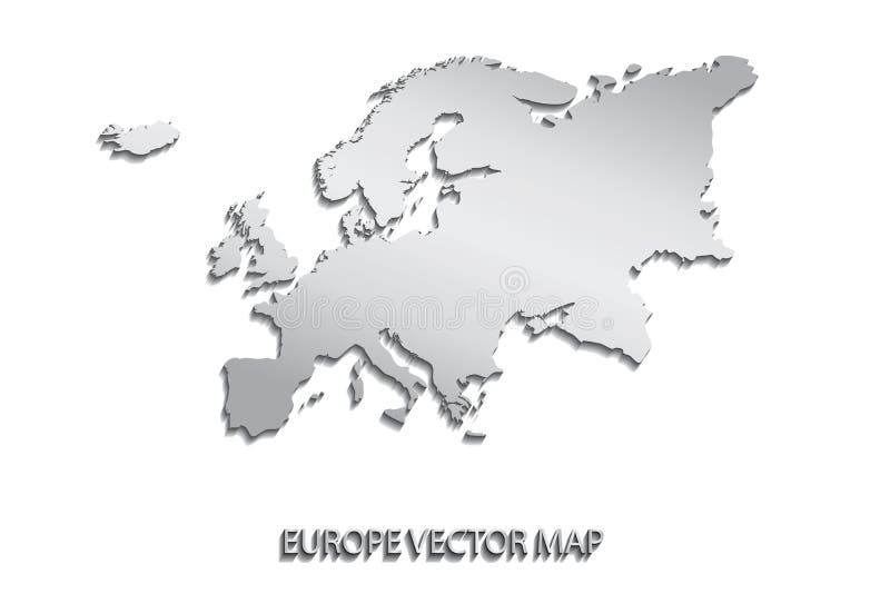 La Mappa dell'europa con ombra su sfondo.