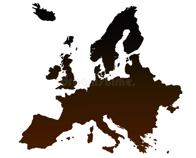 Europe map royalty free illustration