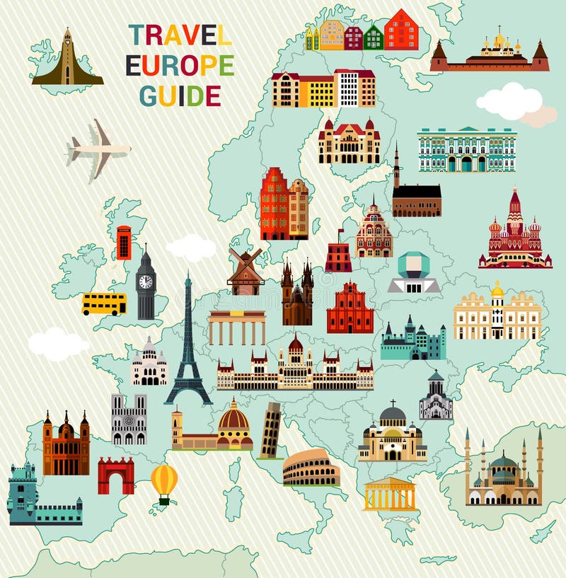 Europe Travel Map.