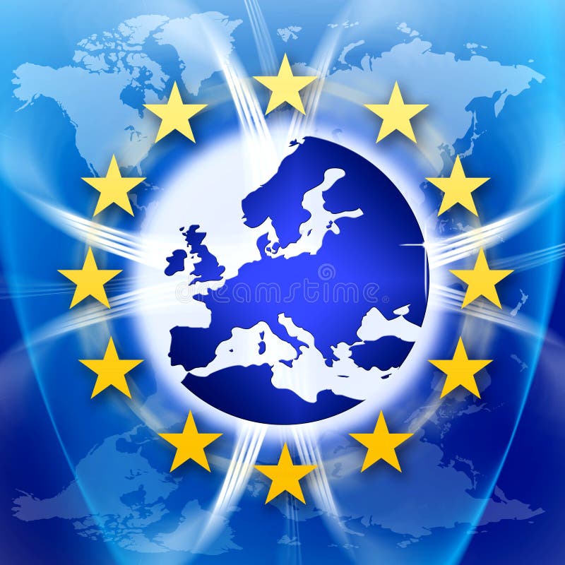 Europe Union Flag and Stars Stock Illustration Illustration of latvia