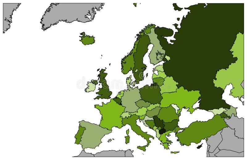 europe zieleni mapa royalty ilustracja europe zieleni mapa royalty ilustracja