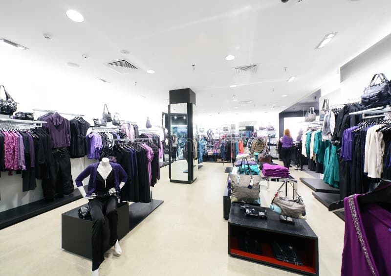 European Brand New Clothes Shop Stock Image Image of decoration