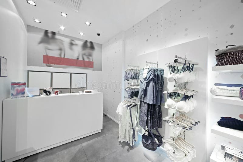 European Clothes and Underwear Shop Stock Photo Image of details