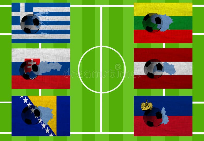 European Football stock illustration. Illustration of association ...