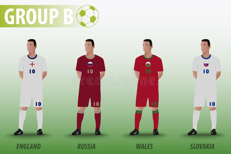 European Football Group B vector illustration European Football Group B vector illustration