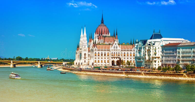 European landmarks - Beautiful Parliament in Budapest, Hungary stock images European landmarks - Beautiful Parliament in Budapest, Hungary stock images