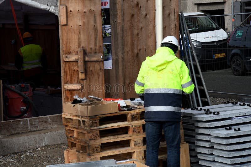 EUROPEAN MIGRAT WORKER IN COPENHAGEN DENMARK stock photography EUROPEAN MIGRAT WORKER IN COPENHAGEN DENMARK stock photography