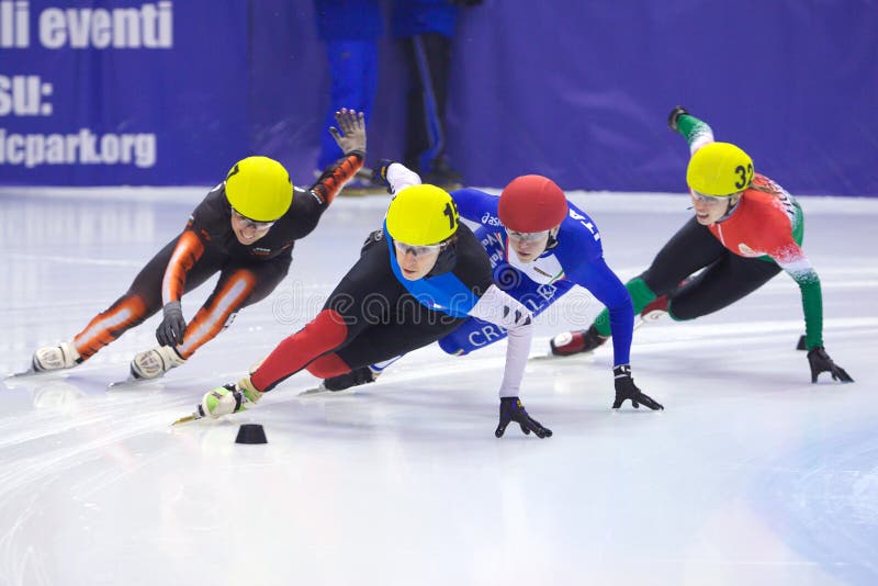 European Short Track Speed Skating Championship Editorial Stock Photo
