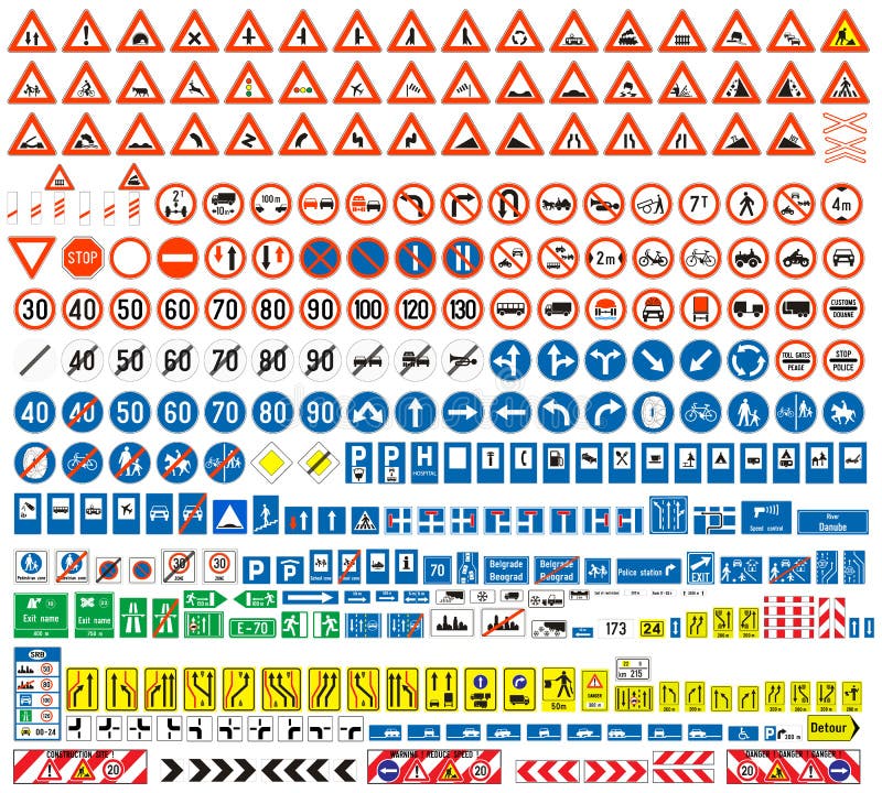 European traffic signs collection