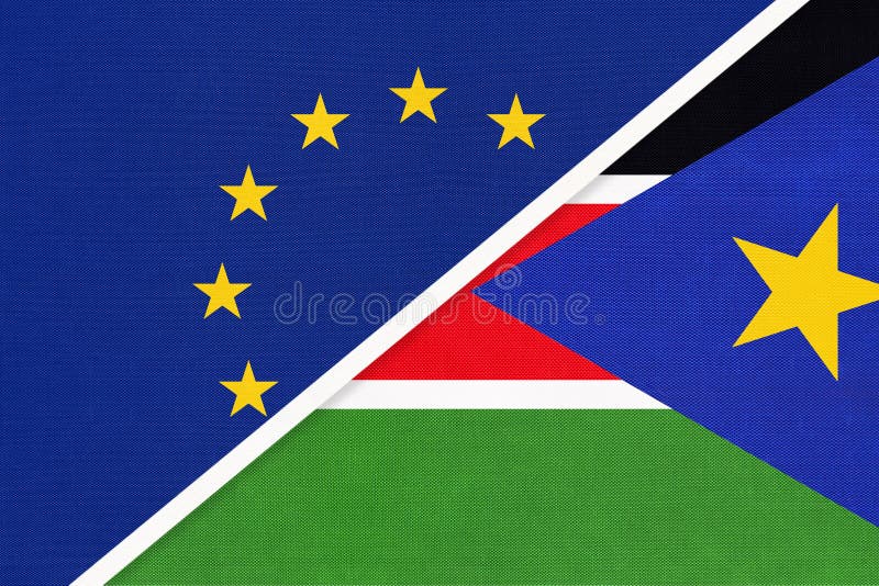 European Union or EU and Tanzania National Flag from Textile. Symbol of the Council of Europe Association Stock Illustration - Illustration of country, 184305250