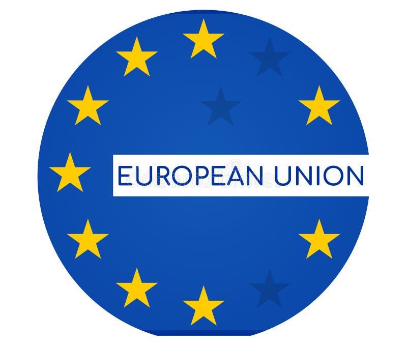 European Union EU Creative Abstract Symbol Icon 3d-illustration Stock