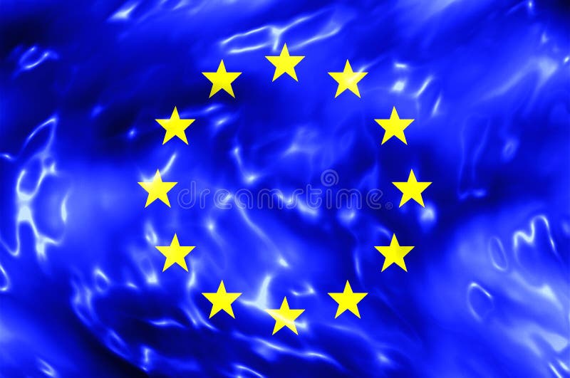European Union Water Flag vector illustration