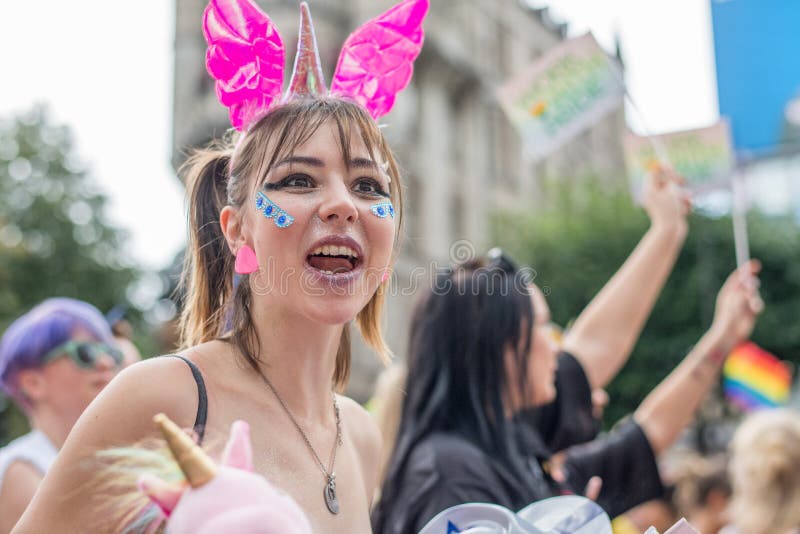EuroPride 2018 avec Stockholm Pride Parade images stock EuroPride 2018 avec Stockholm Pride Parade images stock