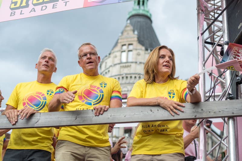 EuroPride 2018 con Stoccolma Pride Parade immagine stock EuroPride 2018 con Stoccolma Pride Parade immagine stock