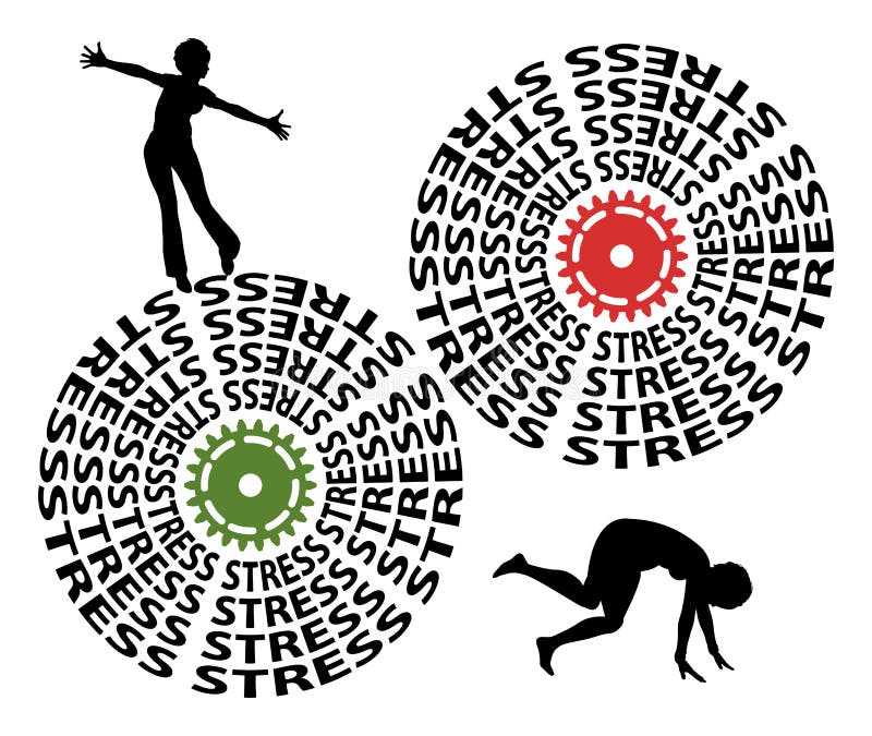 Eustress contra a aflição ilustração do vetor Eustress contra a aflição ilustração do vetor