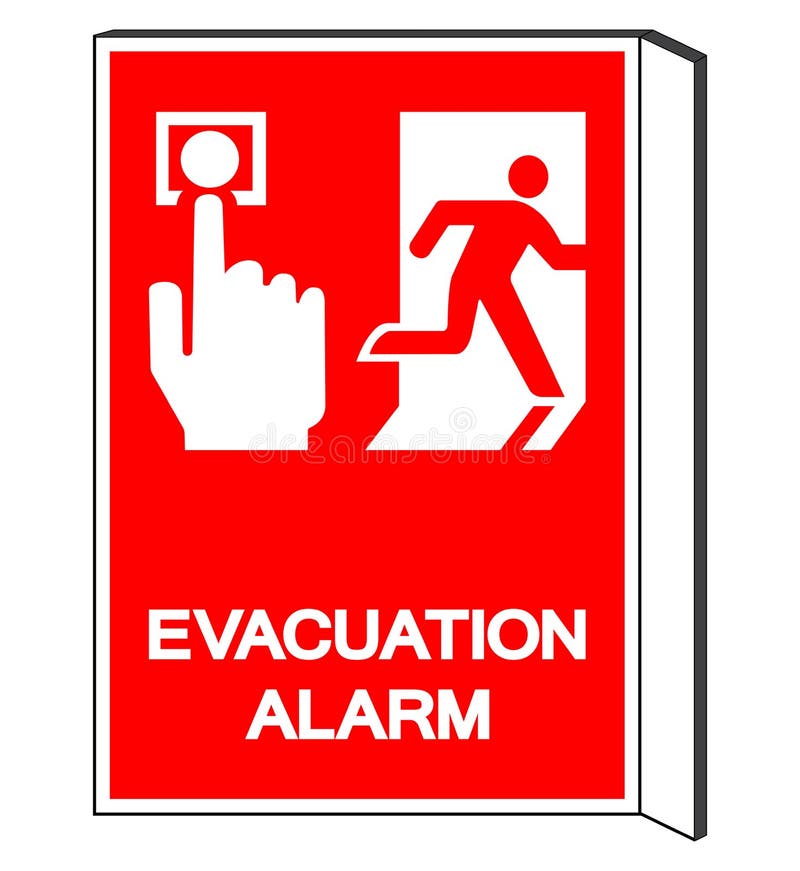 Evacuation Alarm Symbol Sign ,Vector Illustration, Isolate on White Background Label .EPS10