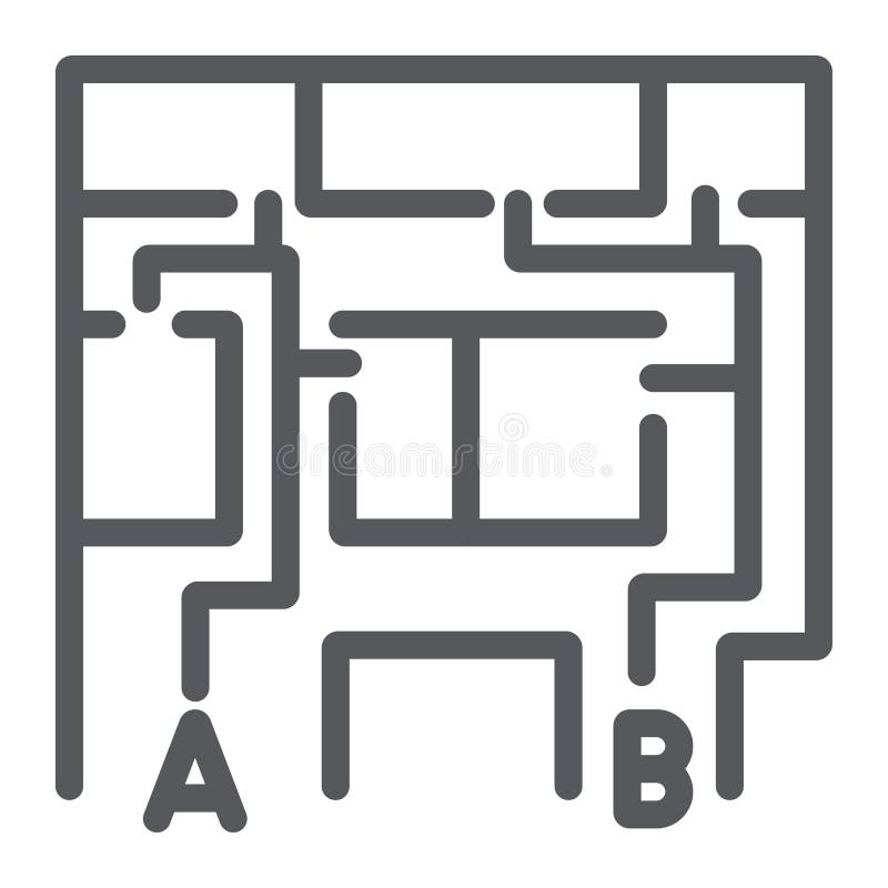 Evacuation plan line icon, evacuate and emergency, fire escape plan sign, vector graphics, a linear pattern on a white stock illustration Evacuation plan line icon, evacuate and emergency, fire escape plan sign, vector graphics, a linear pattern on a white stock illustration
