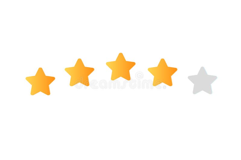 Evaluare client. revizuirea produsului pictogramei gradient plat galben. buton calitate site web și aplicație. elemente izolate vector illustration