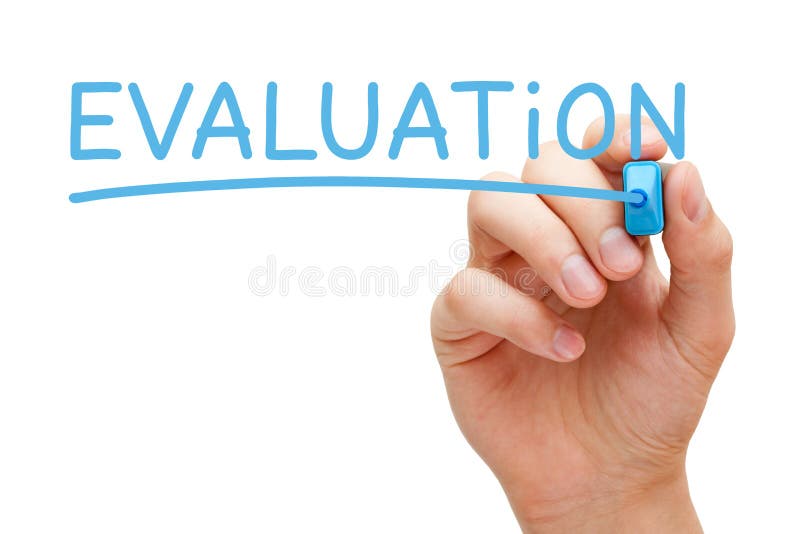 Evaluation Blue Marker royalty free stock photos