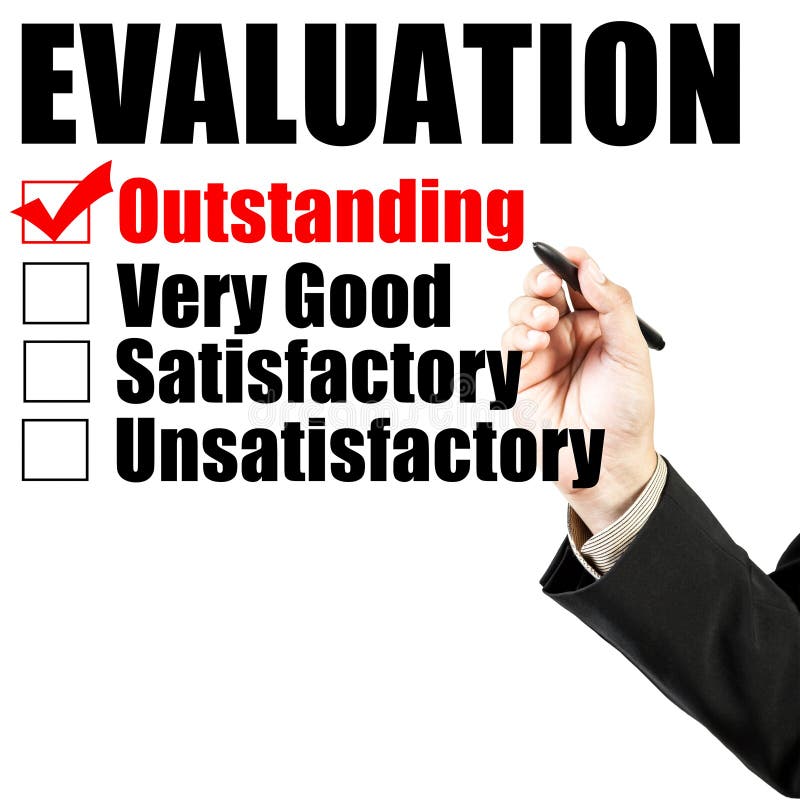 Outstanding evaluation stock image. Image of grading - 31093445