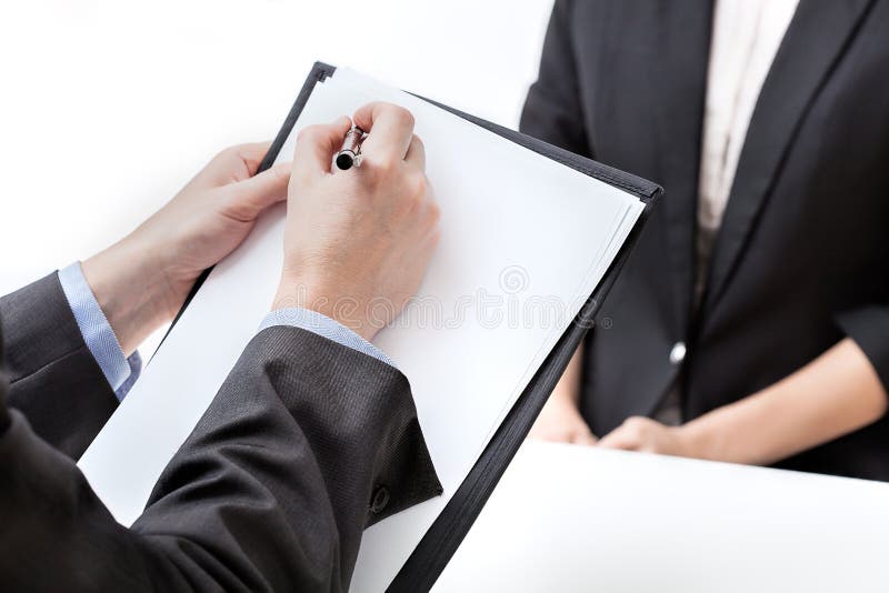 Evaluation of potencial worker royalty free stock photos