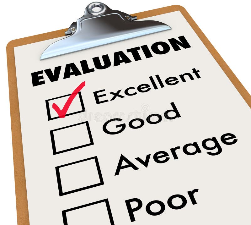 Evaluation Report Card Clipboard Assessment Grades Stock Illustration