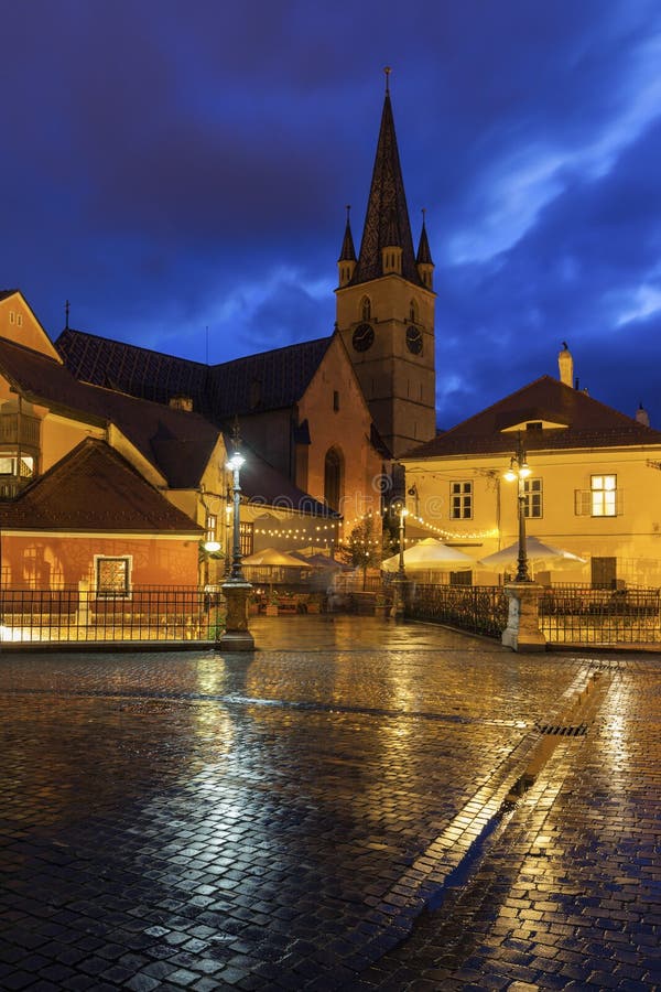 The Bridge of Lies and Casa Artelor in Sibiu Hermannstadt, Transylvania,  Romania Stock Photo - Image of cityscape, bridge: 183384176