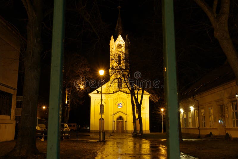 Evangelický kostel v Martin Slovensko v noci