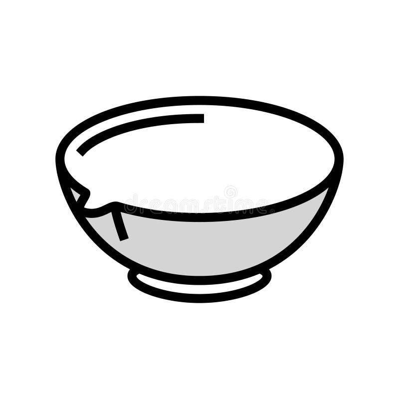 Evaporating dish icon outline Royalty Free Vector Image