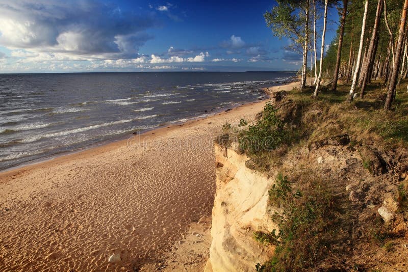 Evening baltic beach