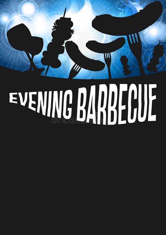 Evening Barbecue royalty free illustration