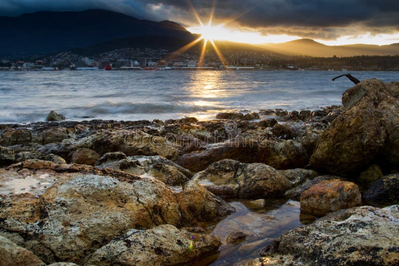 Evening beach Tasmania