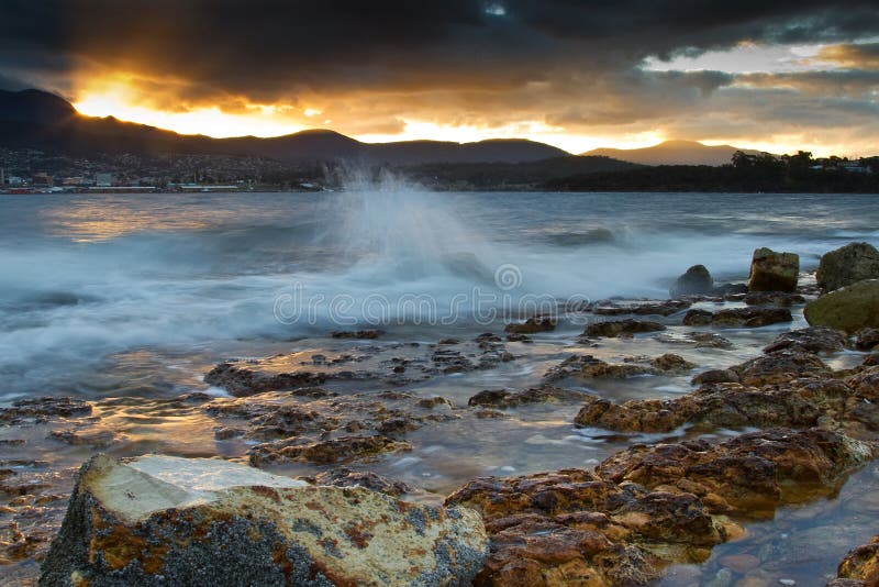 Evening beach Tasmania