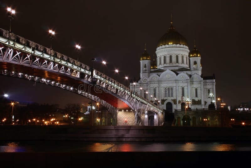 Evening, church, bridge