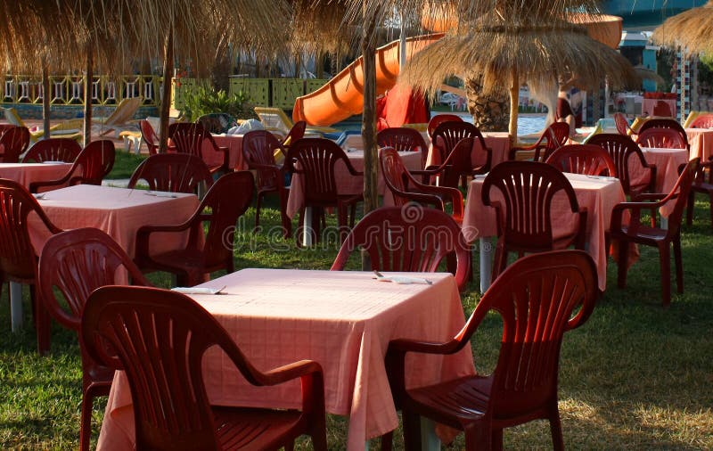 Evening dinner on hotel stock image. Image of tropical - 10428499