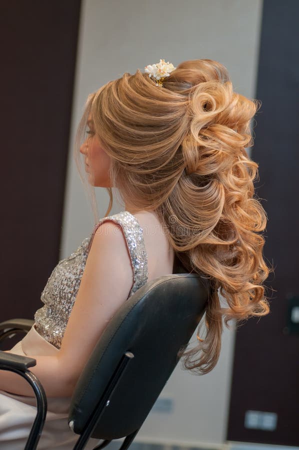 Evening Hairstyle on a Model Girl with Long Blond Hair Editorial Image - Image of girl, fashion: 136035575 Evening Hairstyle on a Model Girl with Long Blond Hair Editorial Image - Image of girl, fashion: 136035575
