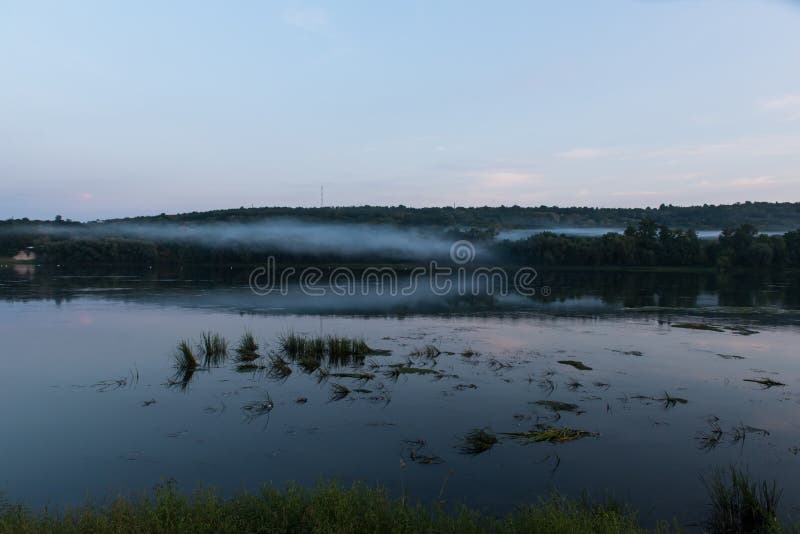Evening landscape of the Dniester River