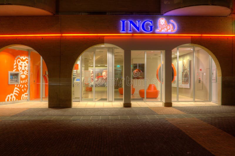 Evening shot of the Branch of ING