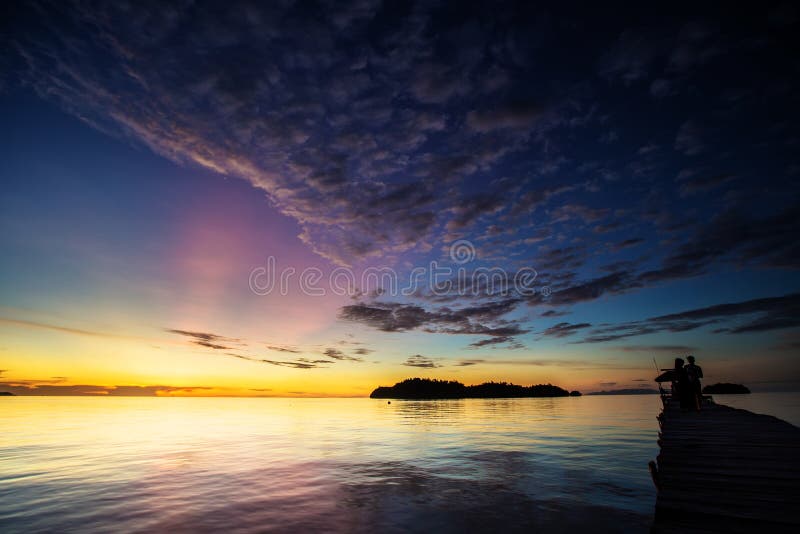 Evening at Togean island royalty free stock photos
