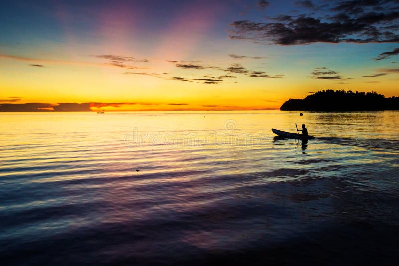 Evening at Togean island royalty free stock image