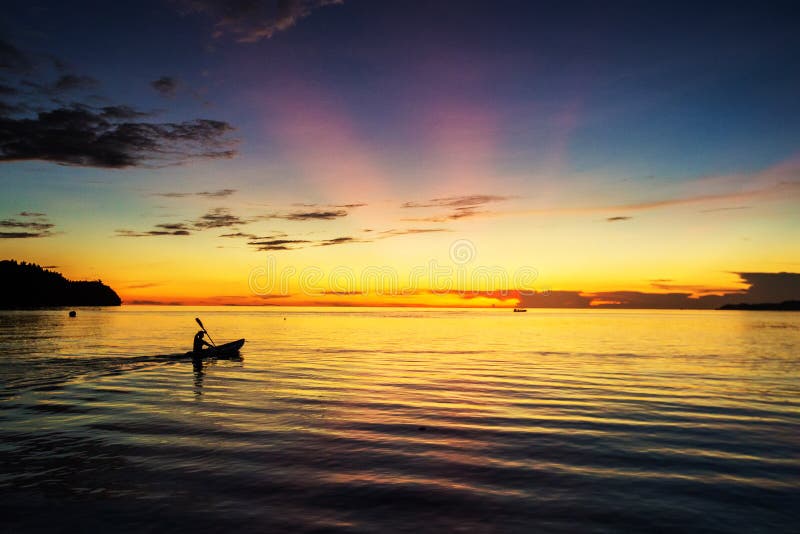 Evening at Togean island stock photography