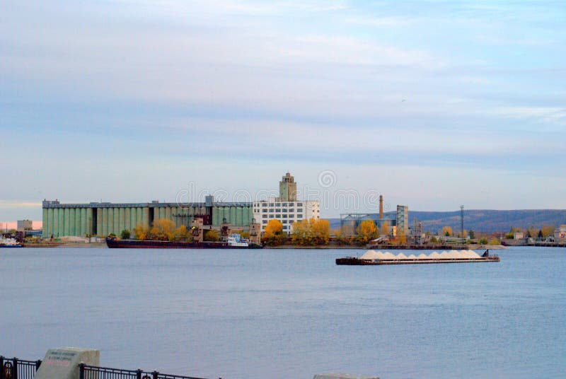 Evening View of the Millelevator Complex and the Waters of the Volga