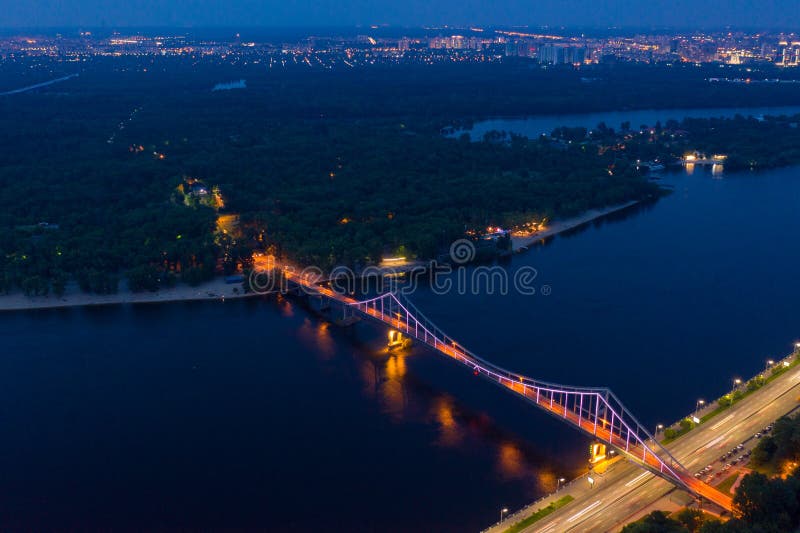 Evening View from the Roof of the Kiev . Kiev, Ukraine Stock Image