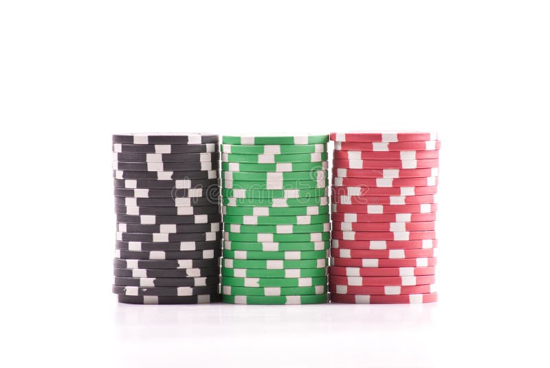 Evenly Stacked Poker Chips