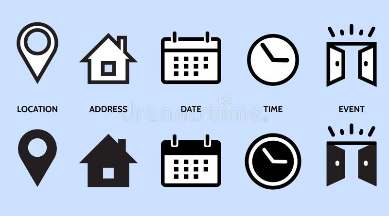 date and time icon date and time icon