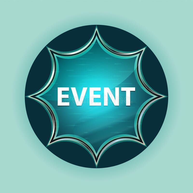 Event magical glassy sunburst blue button sky blue background stock photo Event magical glassy sunburst blue button sky blue background stock photo