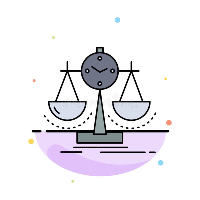 Evenwichtig, beheer, maatregel, scorecard, het Pictogramvector van de strategie Vlakke Kleur vector illustratie Evenwichtig, beheer, maatregel, scorecard, het Pictogramvector van de strategie Vlakke Kleur vector illustratie